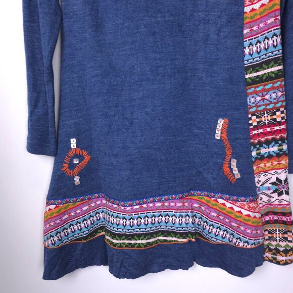 Moka Sport Beaded Sweater Dress Tunic made in India, Size XL, NWT - Picture 9 of 11